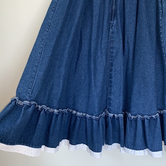 Vintage 70’s Rockmount Ranch Wear Denim Western Skirt - Picture 6 of 7